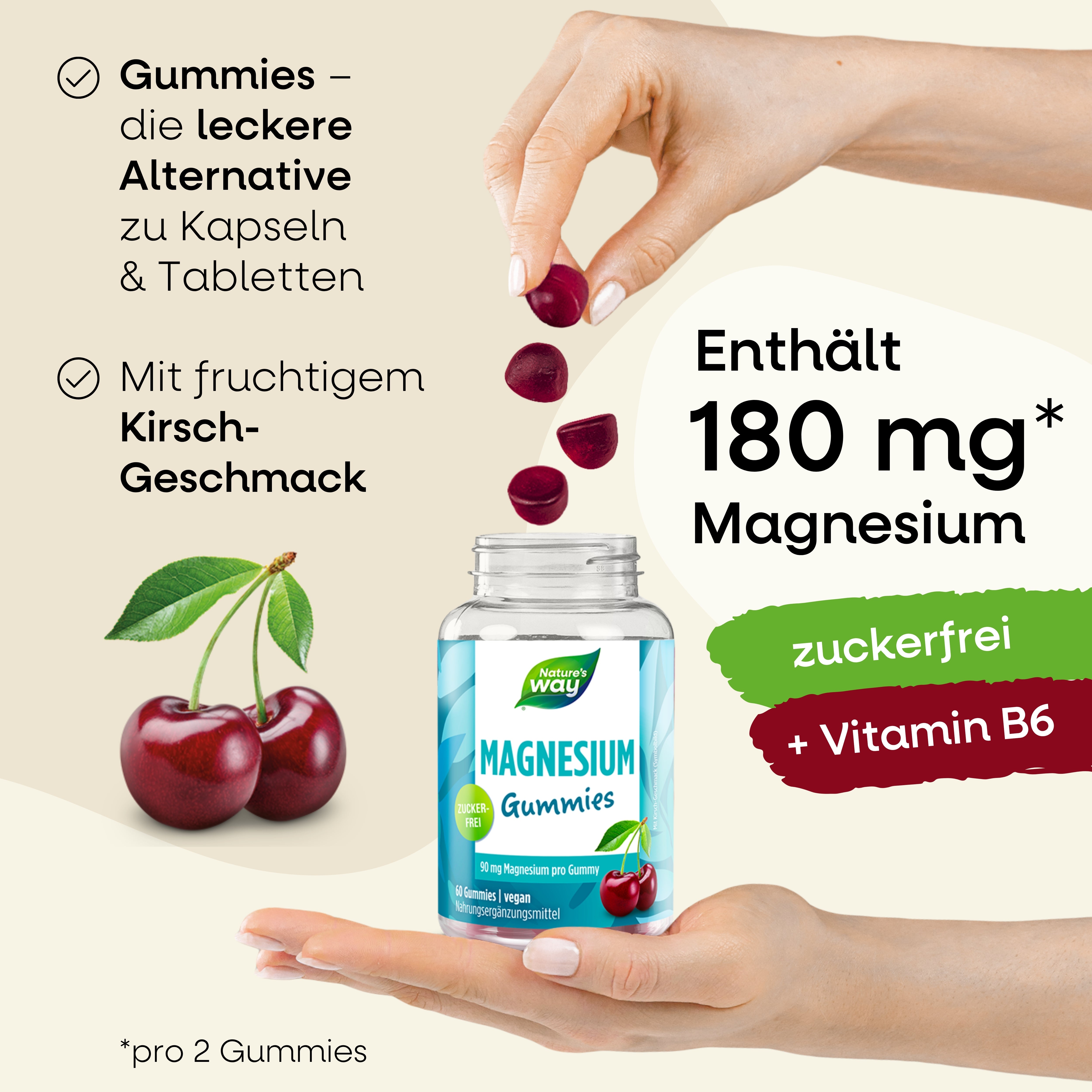 Magnesium Gummibärchen zuckerfrei Nature's Way