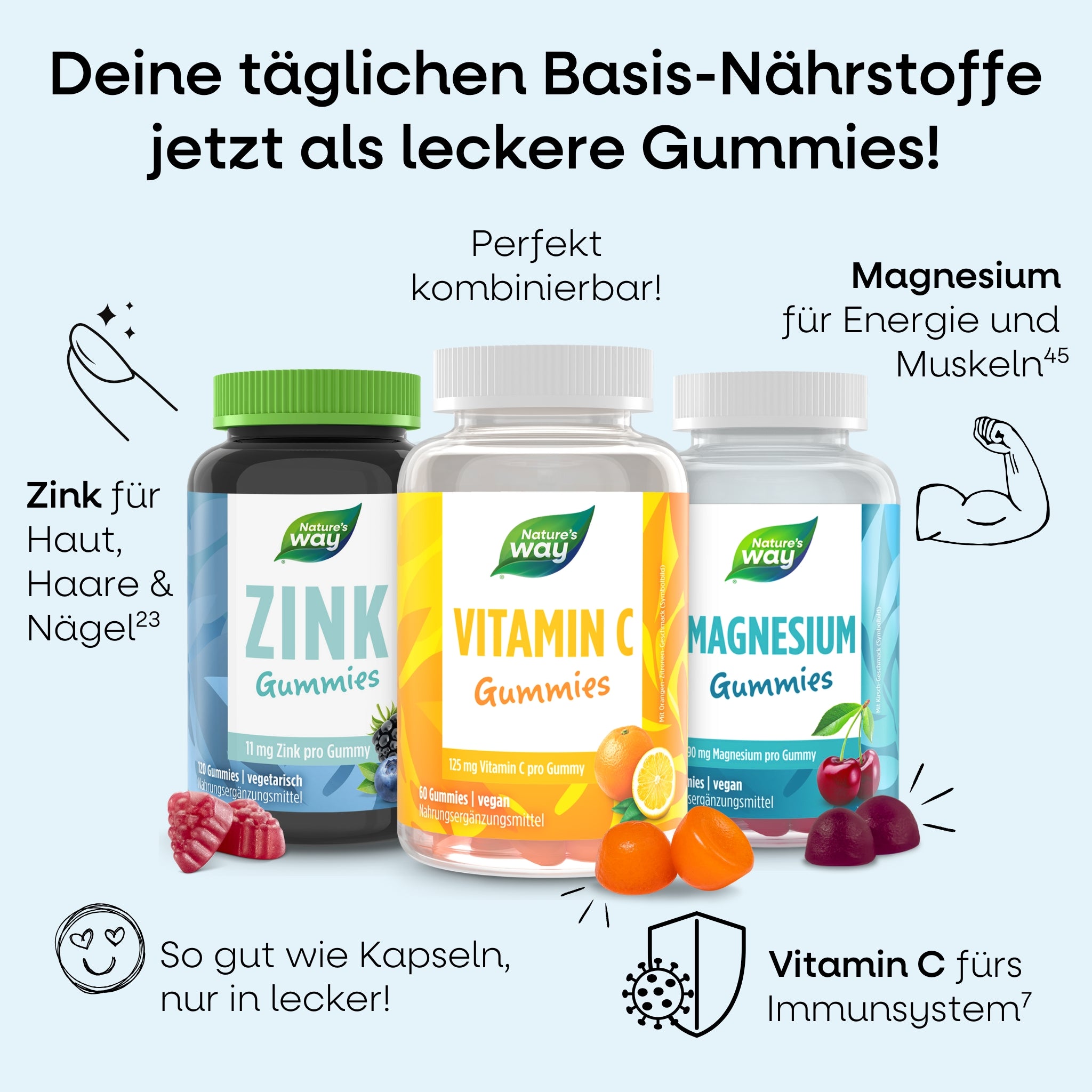 Zink Vitamin C und Magnesium Set Nature's Way
