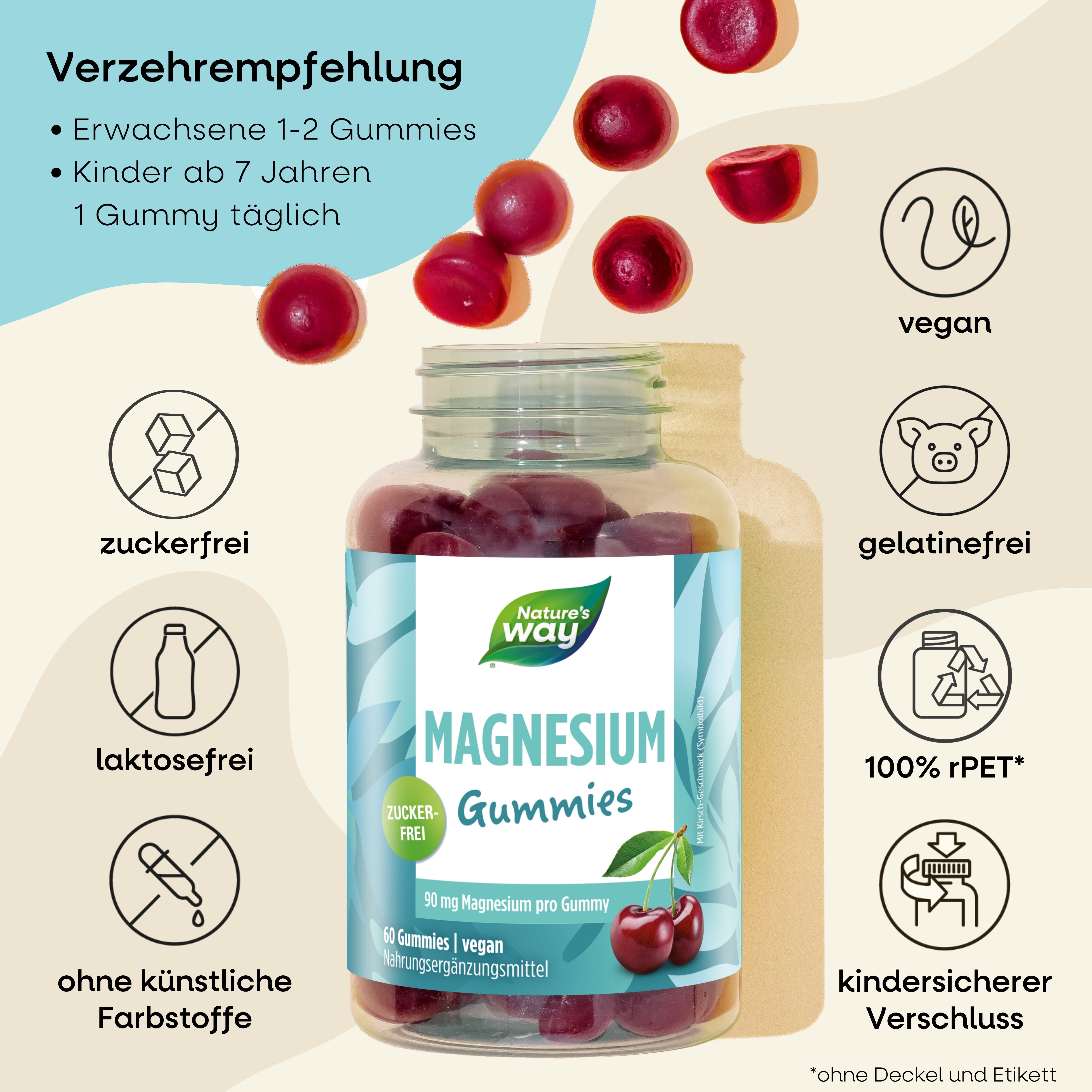 Magnesium Gummibärchen zuckerfrei Nature's Way