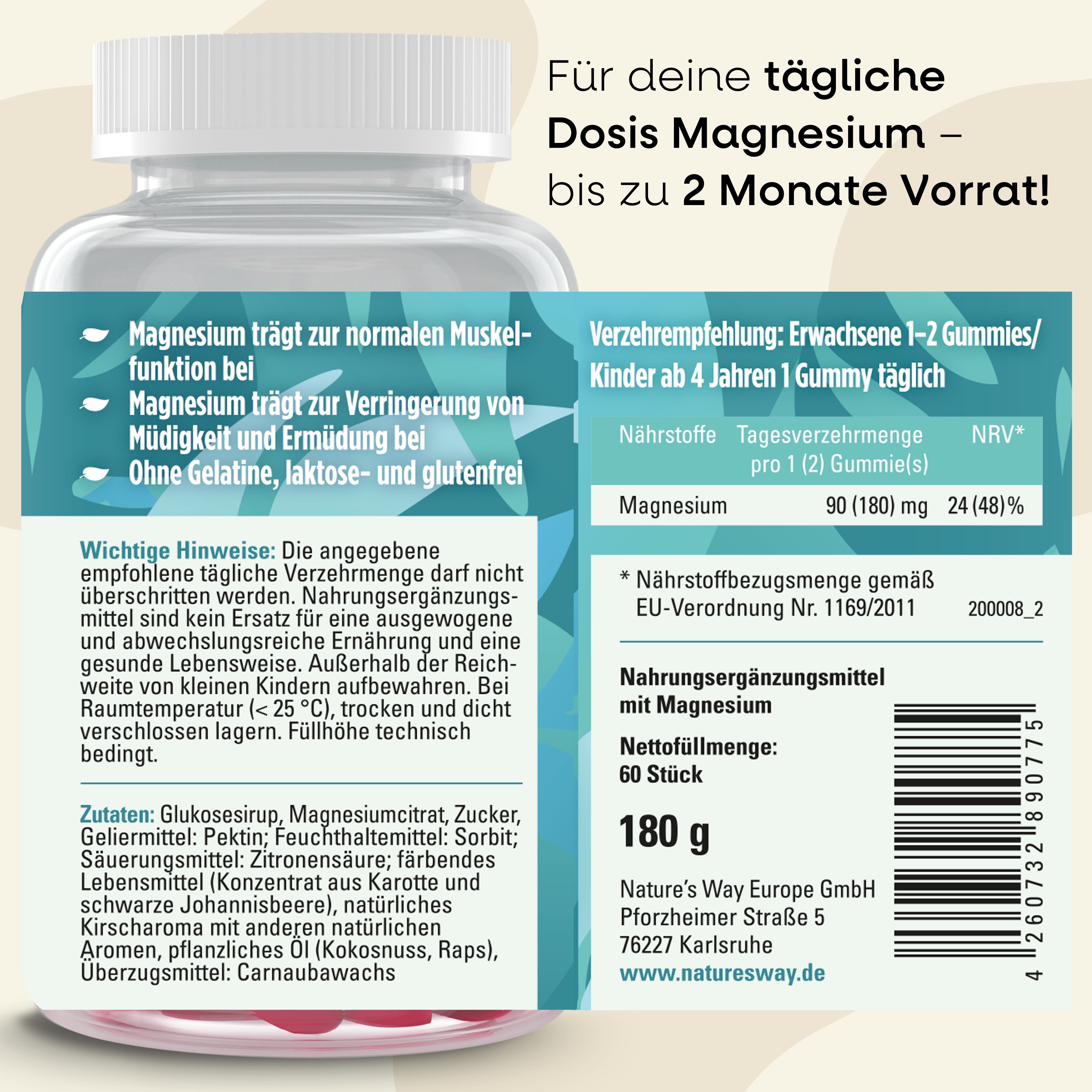 Magnesium Gummibärchen Nature's Way