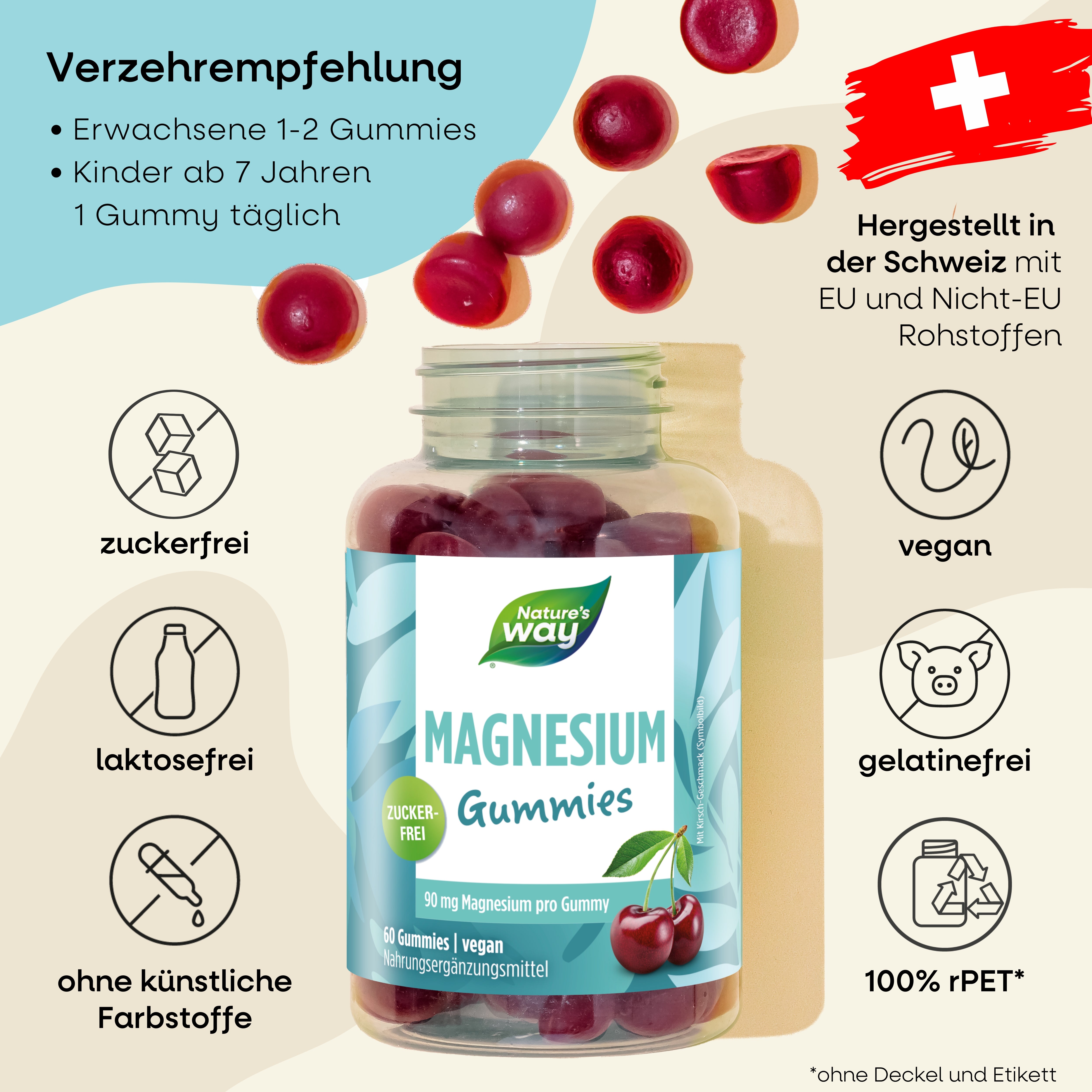 Magnesium Gummibärchen zuckerfrei Nature's Way
