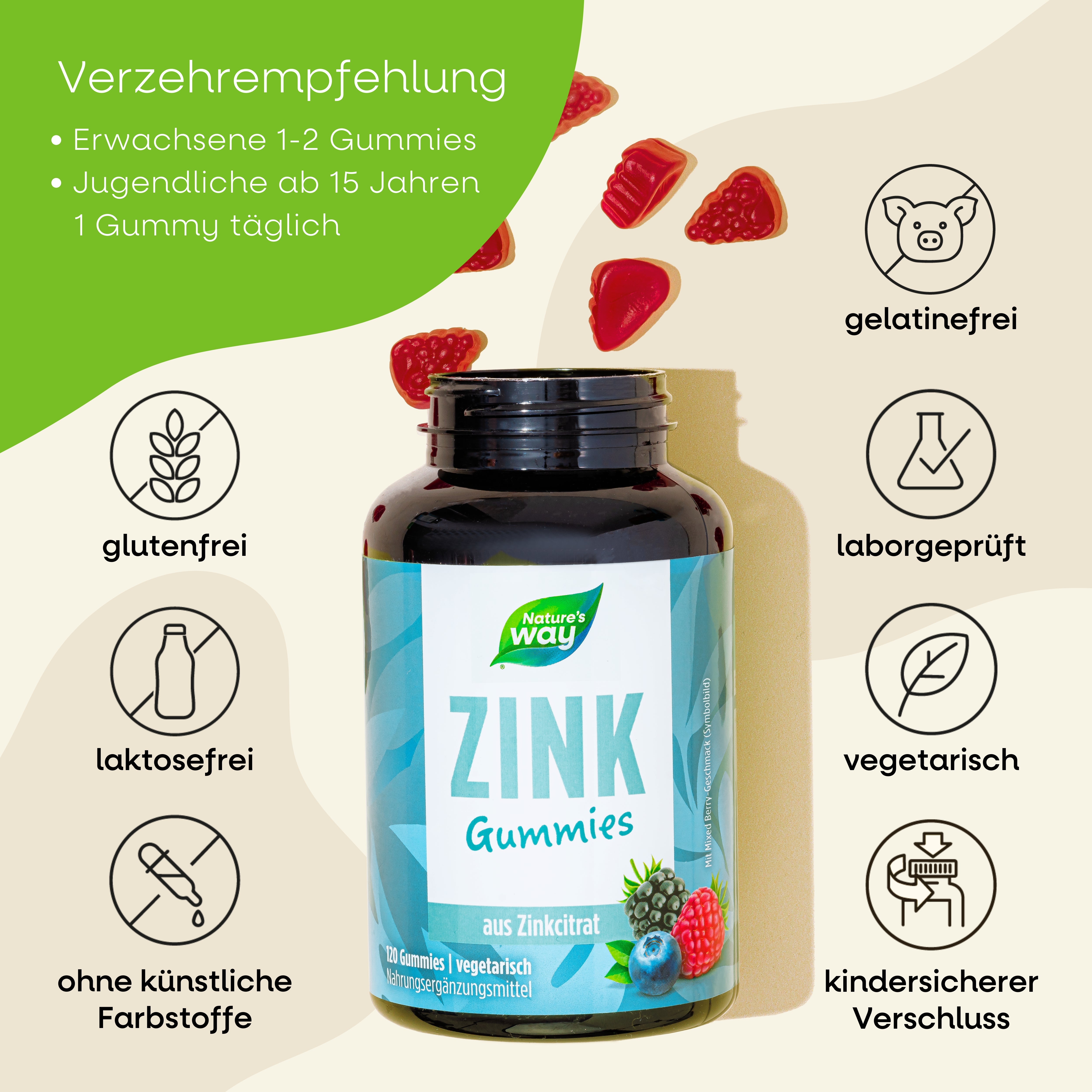 Zink Gummibärchen Nature's Way