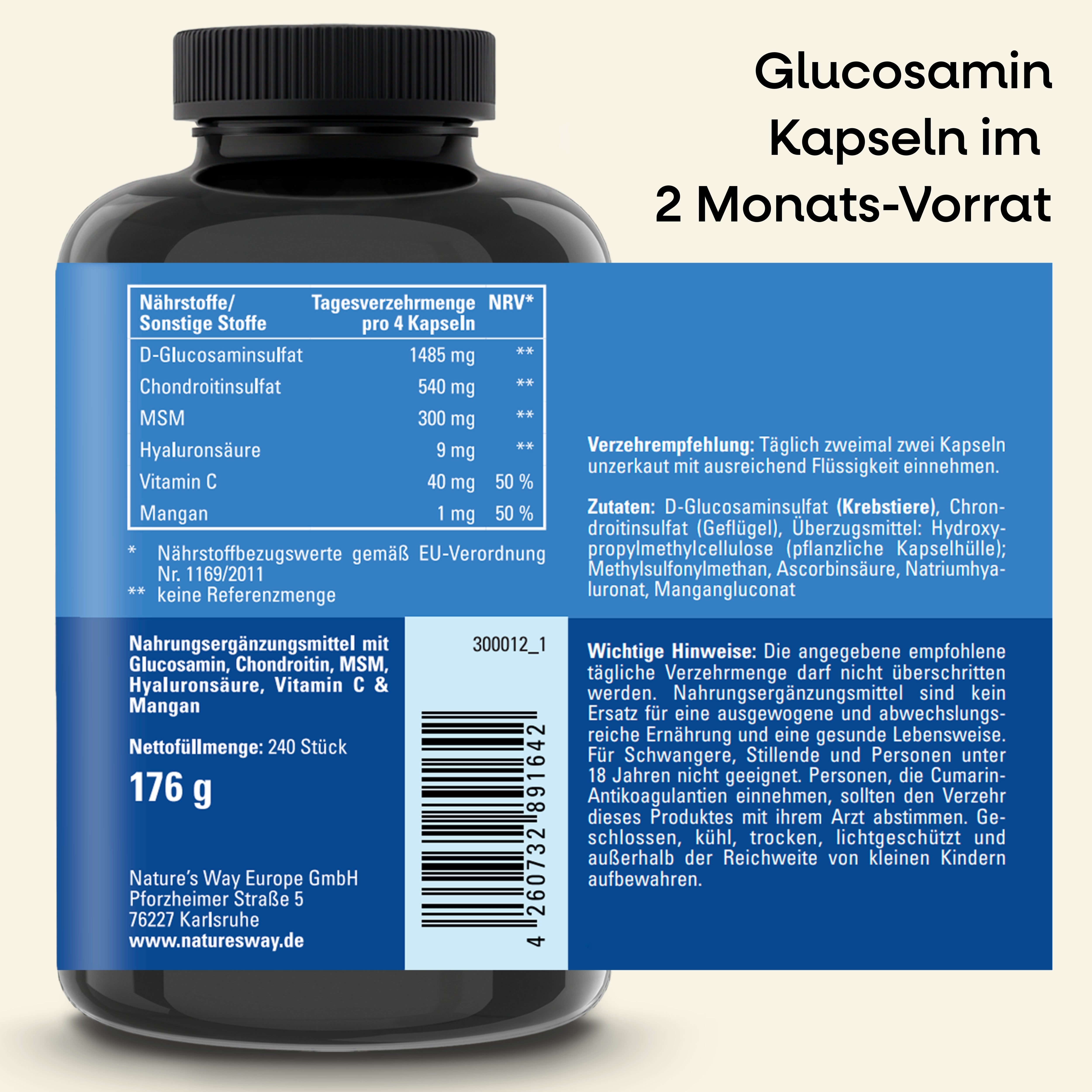 Glucosamin Chondroitin MSM Kapseln Nature's Way