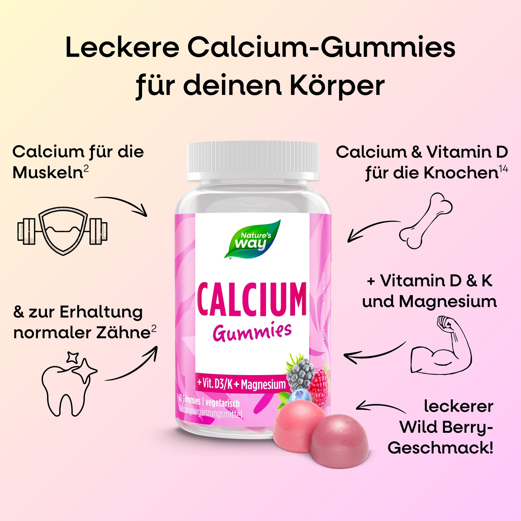 Calcium Gummibärchen Benefits Nature´s Way