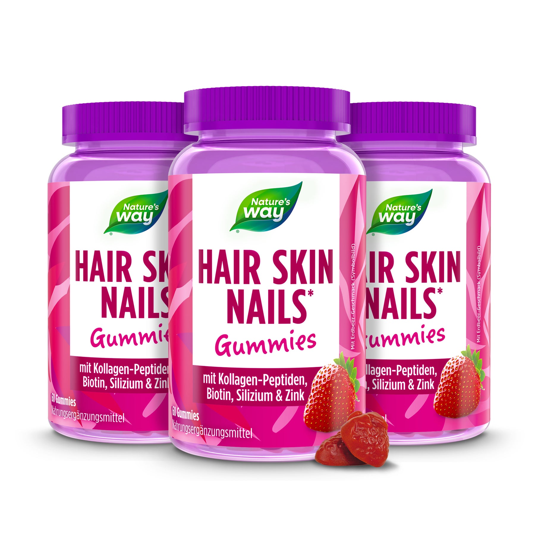 3er Set Hair Skin Nails Gummies Nature´s Way