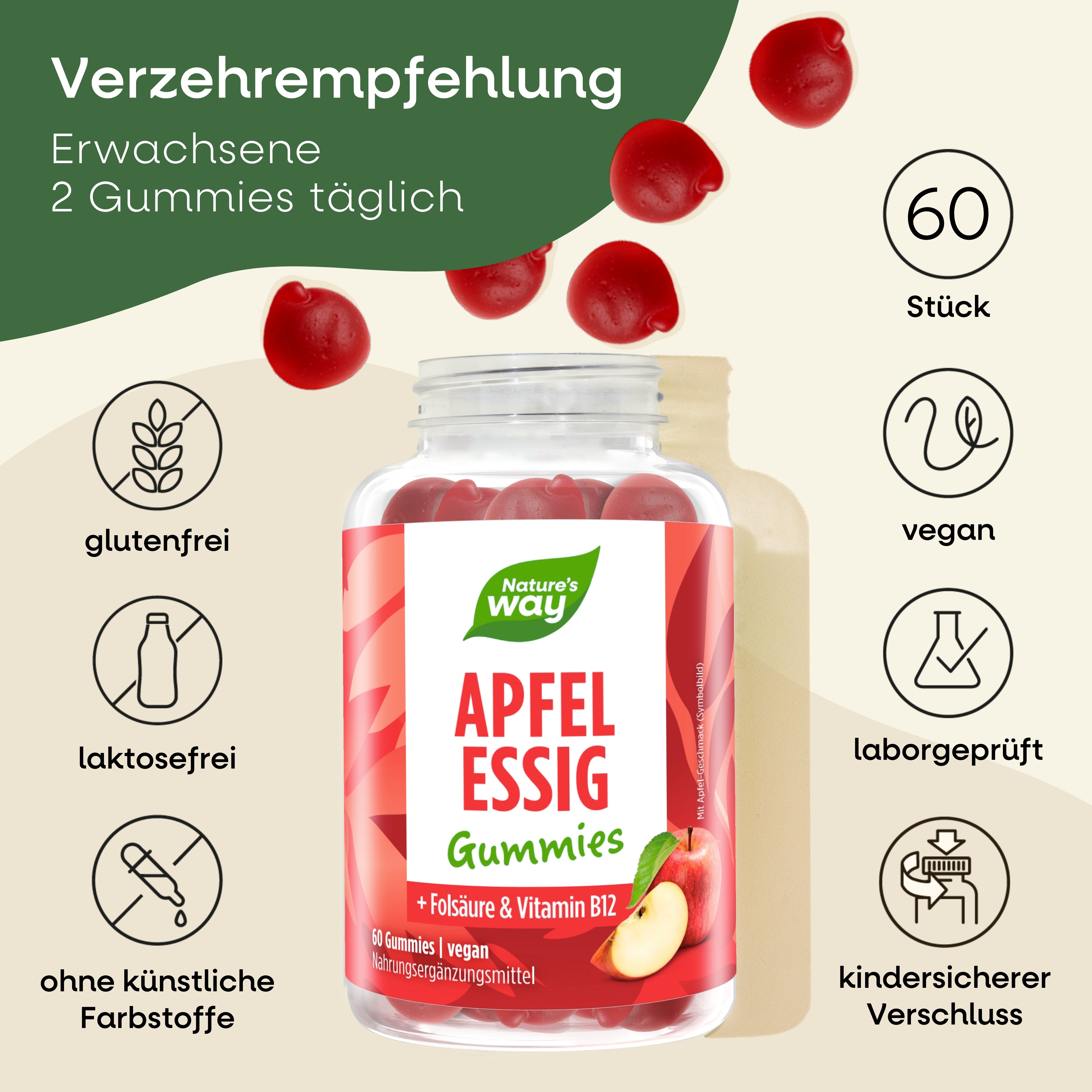 Apfelessig Gummies Nature's Way
