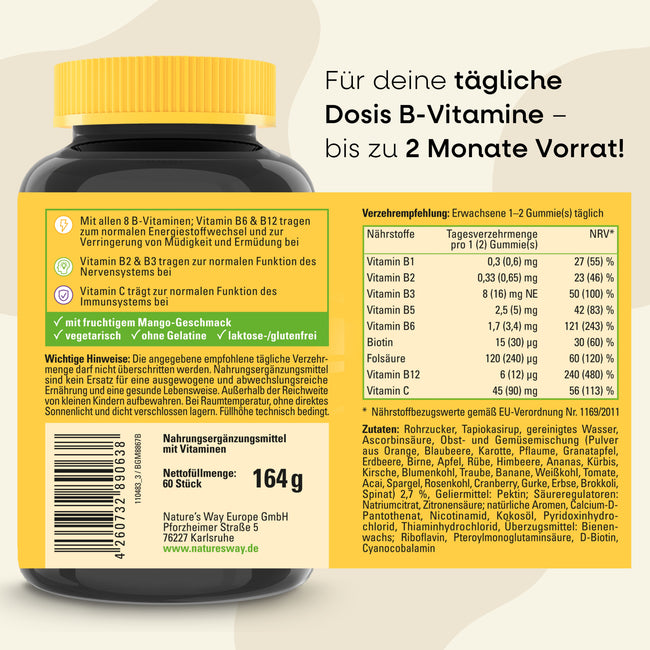 6. Bild von Vitamin B Komplex Multivitamin Gummies - 6 Dosen
