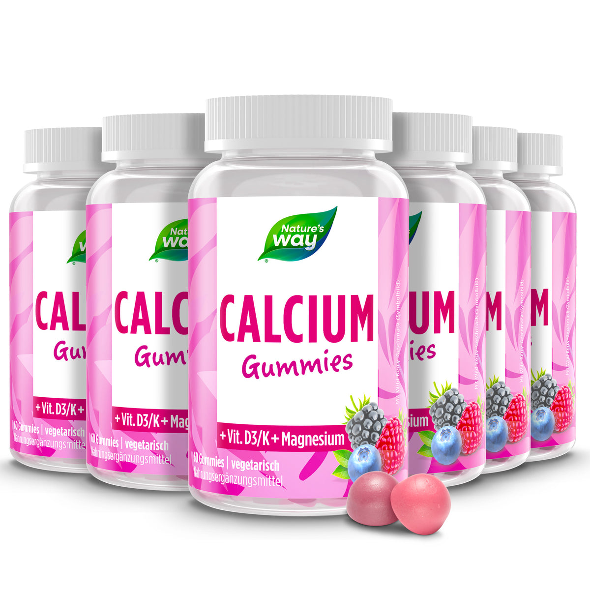 6er Set Calcium Gummibärchen Nature´s Way